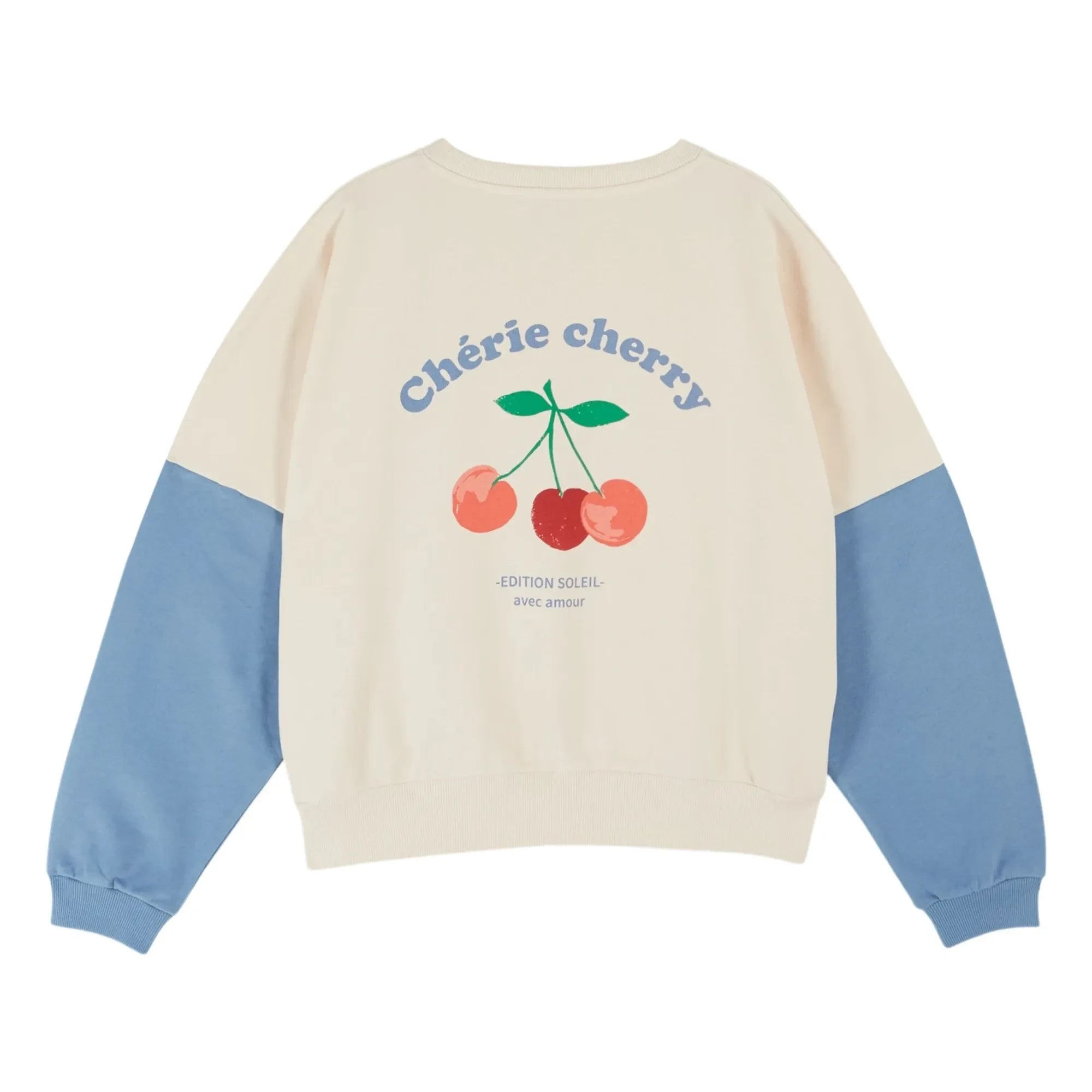 Emile et Ida - Organik pamuk baskılı sweatshirt | Krem