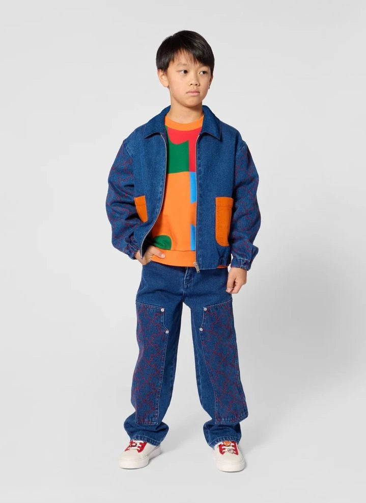 Kenzo - Jeans mit Puzzle-Stickerei | Blau