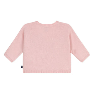 Petit Bateau - Pointelle Laine sarmalı hırka | Pembe