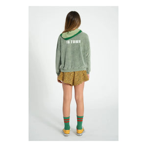 Piupiuchick - Best Friend organik pamuklu havlu sweatshirt | Koyu yeşil