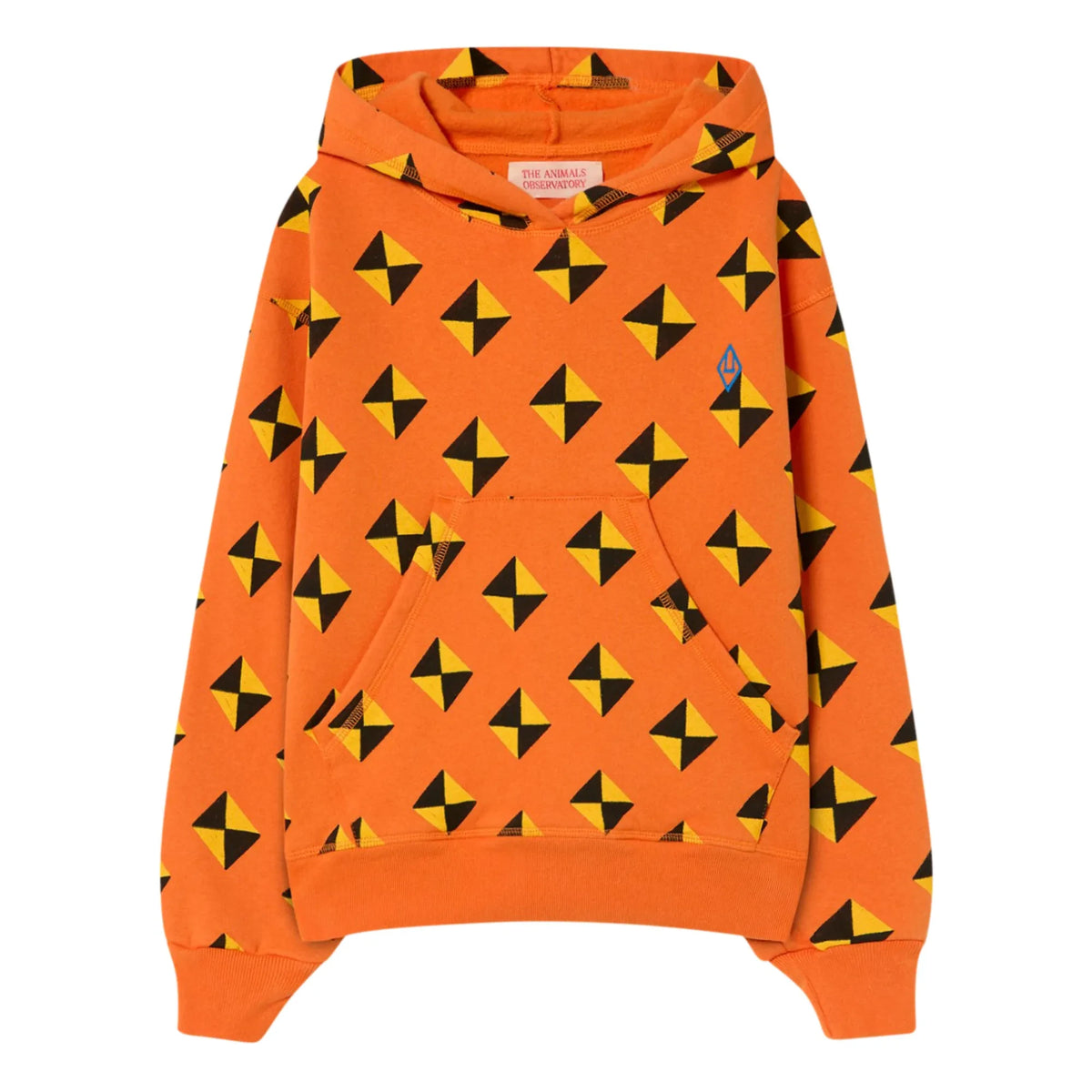 The Animals Observatory - Beaver Losange Sweatshirt mit Kapuze | Orange