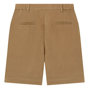 Pomandère - Linen and cotton Bermuda shorts | Taupe brown
