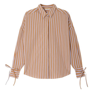 Sessùn - Camisa a rayas de algodón Armando | Terracota