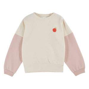 Emile et Ida - Organik pamuklu fleece sweatshirt | Soluk Pembe