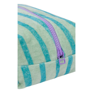 Jera Mini - Striped Towel Cosmetic Bag | Light blue