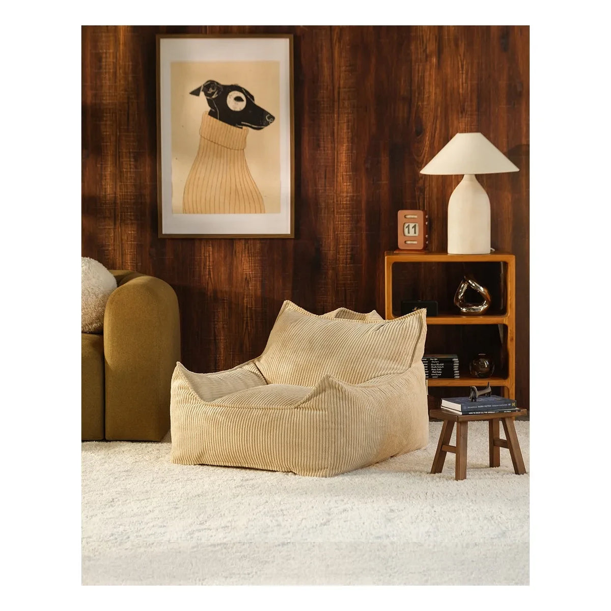 Wigiwama - Sillón club de pana Teen | Marrón claro