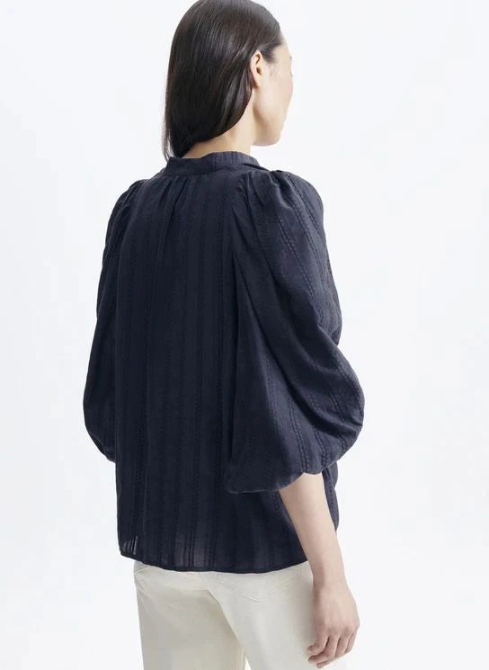 Vanessa Bruno - Bell Cotton Blouse | Navy