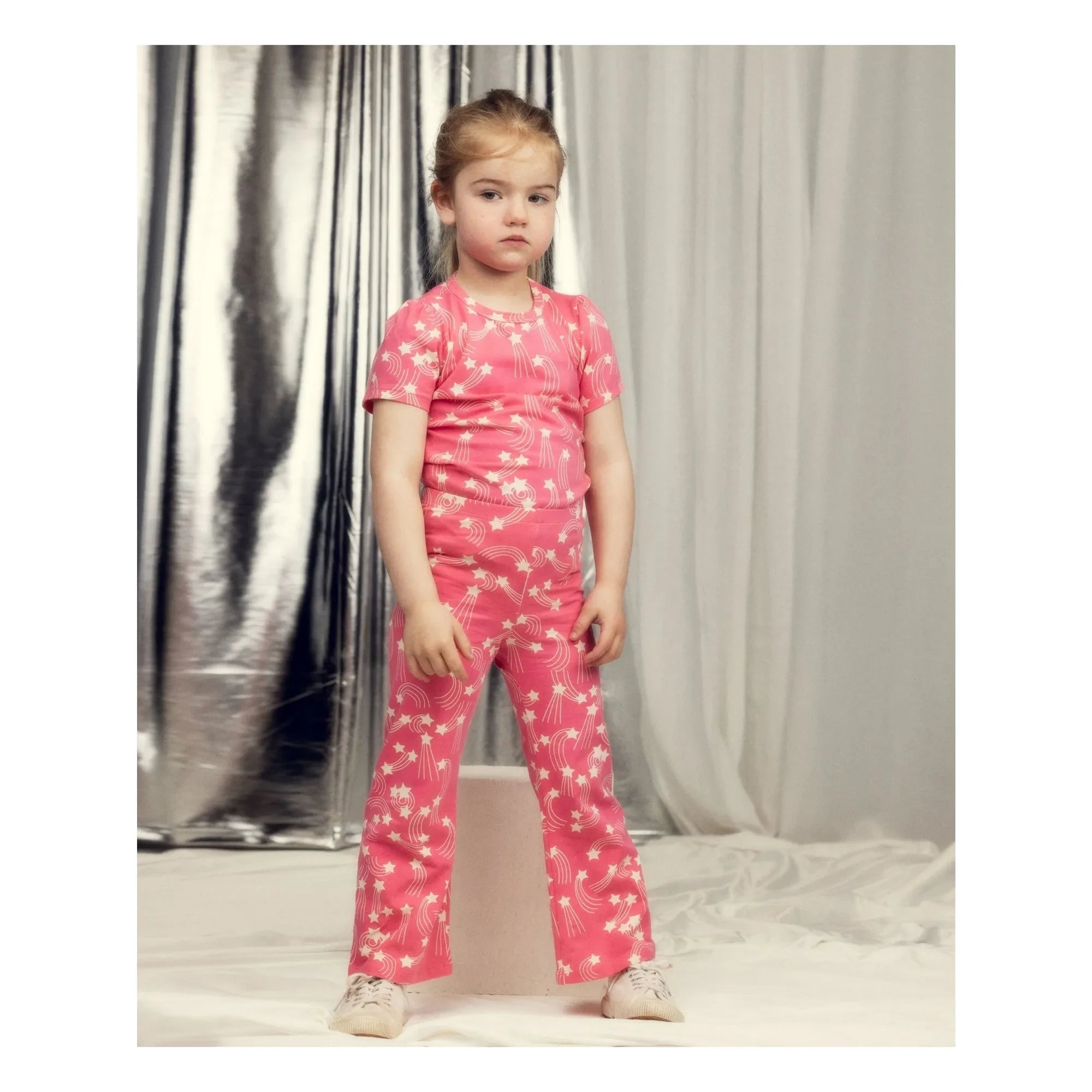 Mini Rodini - Stars Organik Pamuk Tişört | Pembe