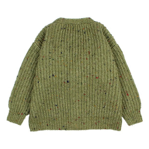 Búho - Verde | Cárdigan con botones de mélange