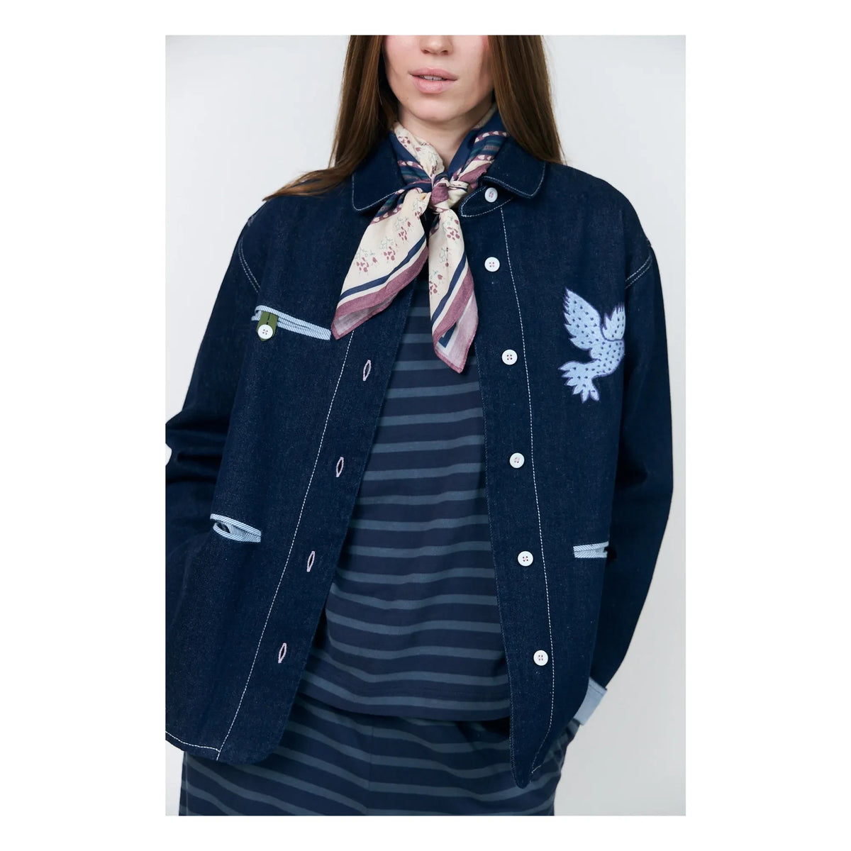Lollys Laundry - Chaqueta de algodón Edda | Azul marino