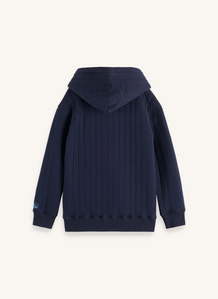 Scotch & Soda - Patchwork Kapitone Sweatshirt | Lacivert