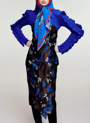 Essentiel Antwerp - Kitty Fırfırlı Kazak | Indigo