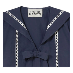 The Tiny Big Sister - Blusa de Algodón Sailor | Azul Marino