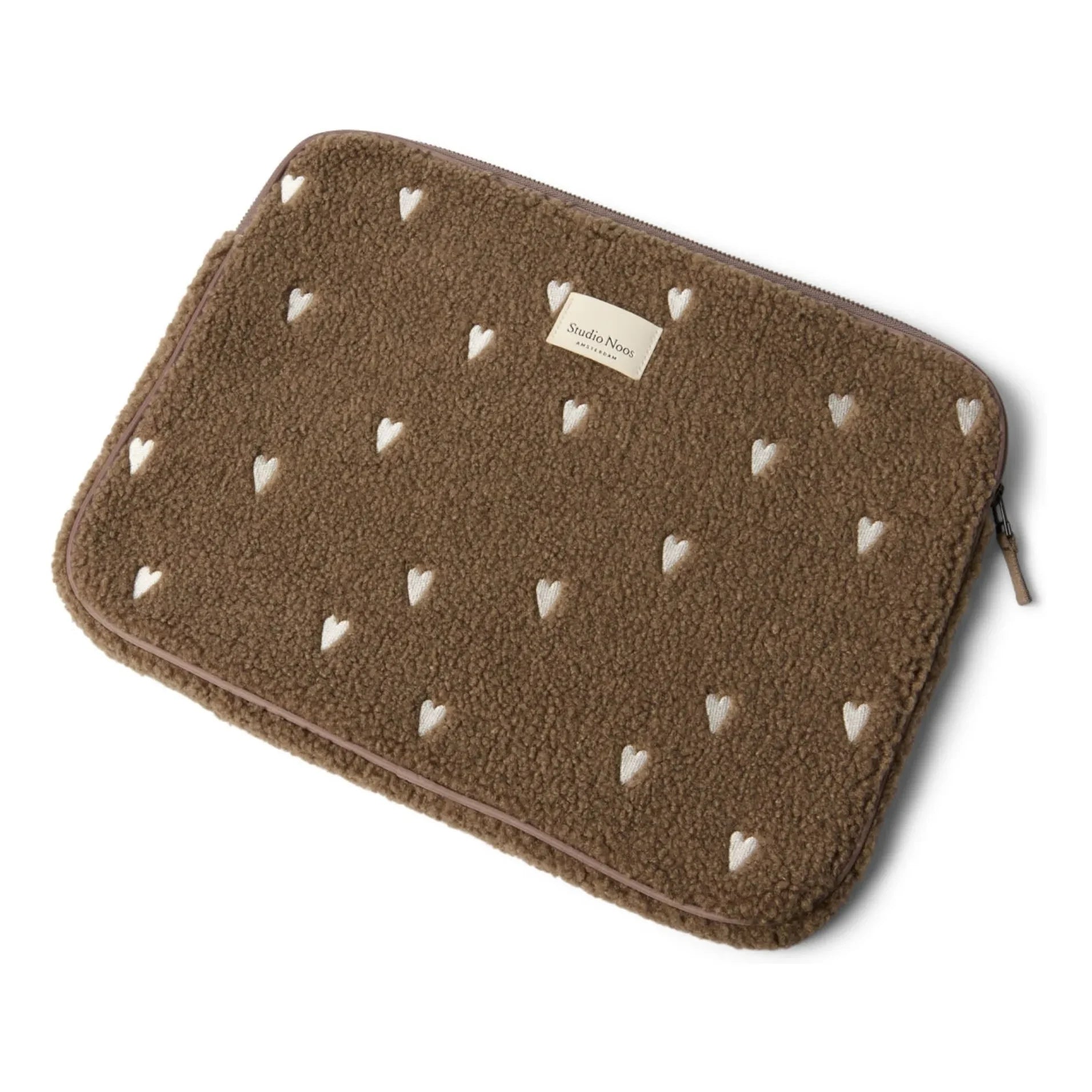 Studio Noos - Heart Patterned Laptop Bag | Brown