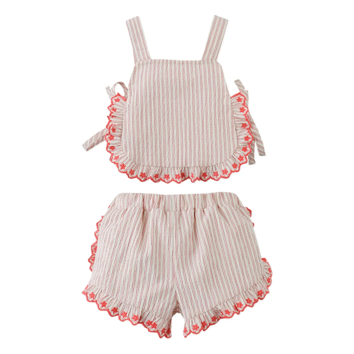 Gingersnaps - Juria Frilled Top and Shorts Set | Red