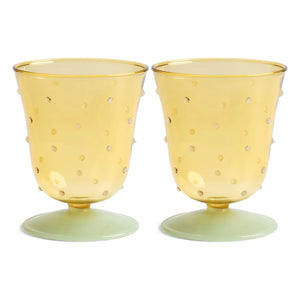 &Klevering - Vasos Dot - Juego de 2 | Amarillo