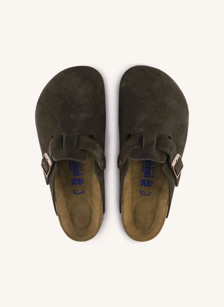 BIRKENSTOCK - Zuecos Boston de ante - Colección para adultos | Marrón