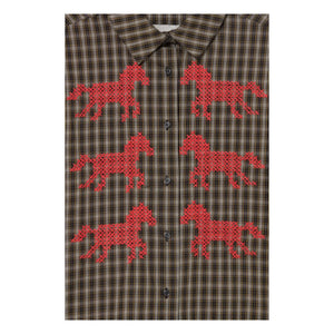 The Tiny Big Sister - Cotton Horse Shirt | Navy