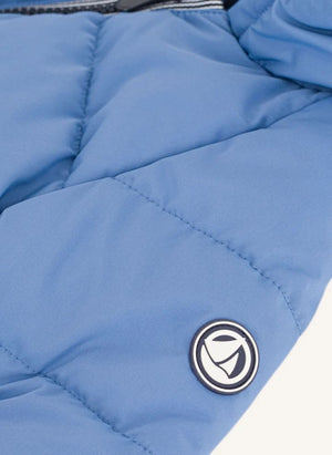 Petit Bateau - Düz Bebek Kaz Tüyü Mont | Mavi