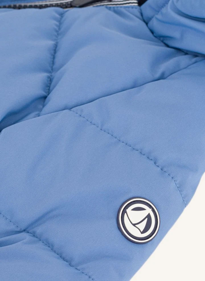 Petit Bateau - Düz Bebek Kaz Tüyü Mont | Mavi