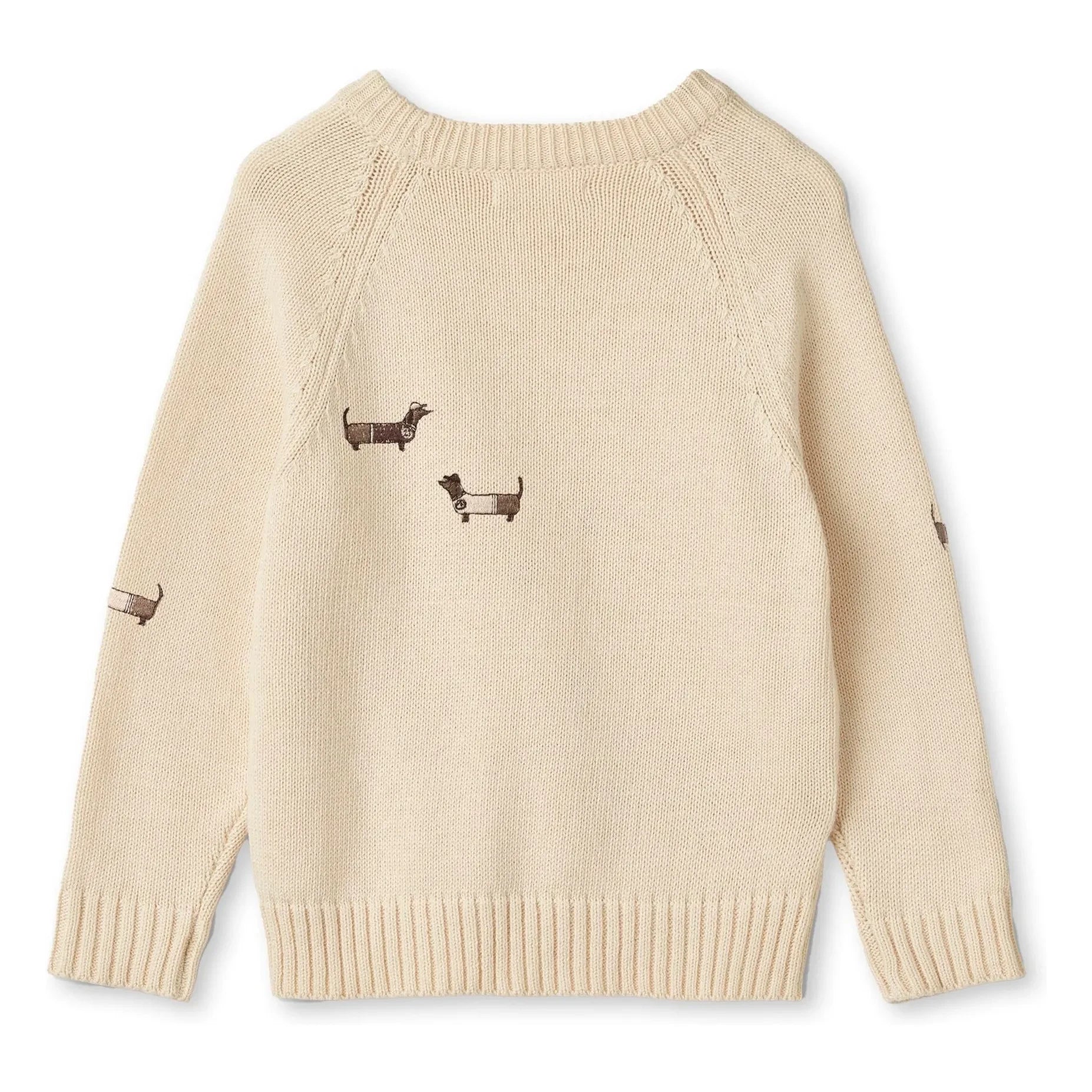 Fliink - Mahdi Dogs Bio-Baumwollpullover | Ecru