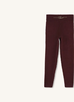 Chloé - Strickhose aus Bio-Baumwolle | Plum