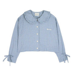 Mipounet - Camisa de cuello Peter Pan Florence | Azul