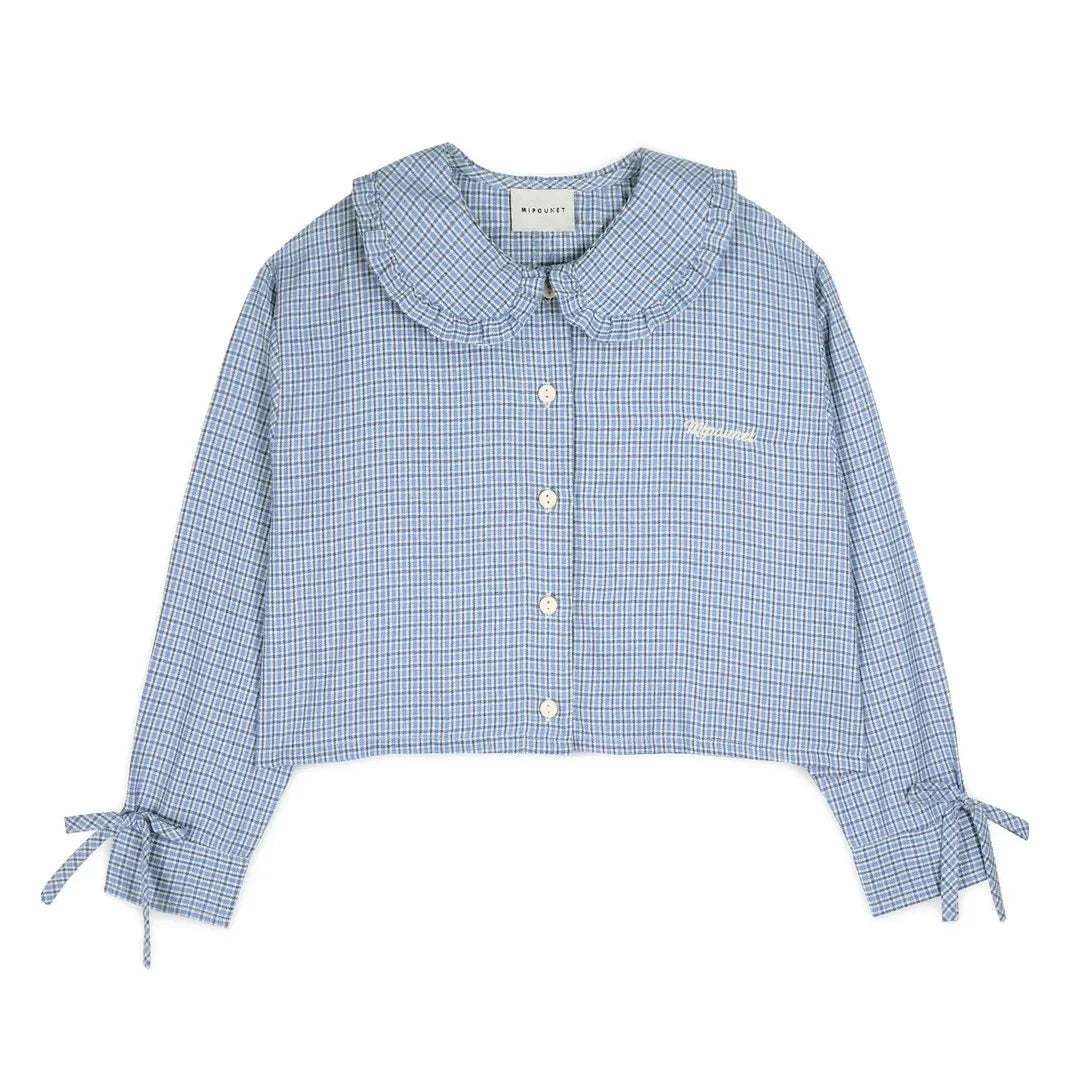 Mipounet - Camisa de cuello Peter Pan Florence | Azul