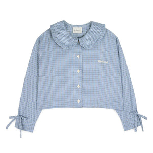 Mipounet - Camisa de cuello Peter Pan Florence | Azul