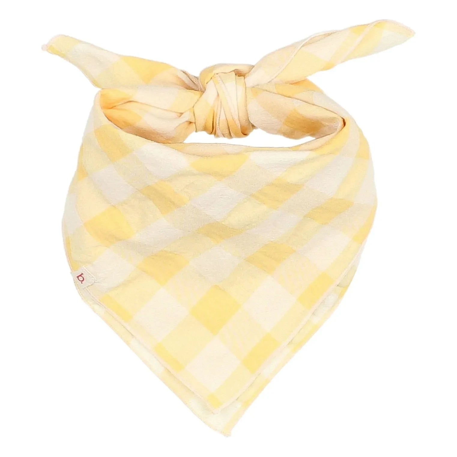 Búho - Sarı Gingham Seersucker Bandana