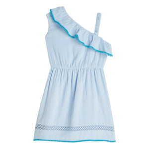Scotch & Soda - Asymmetrical Ruffle Dress | Pale Blue