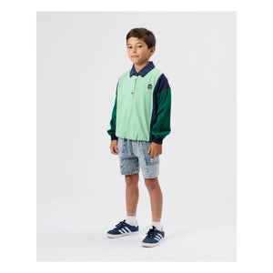 Goldie + Ace - Rugby Polo Yaka Sweatshirt | Yeşil
