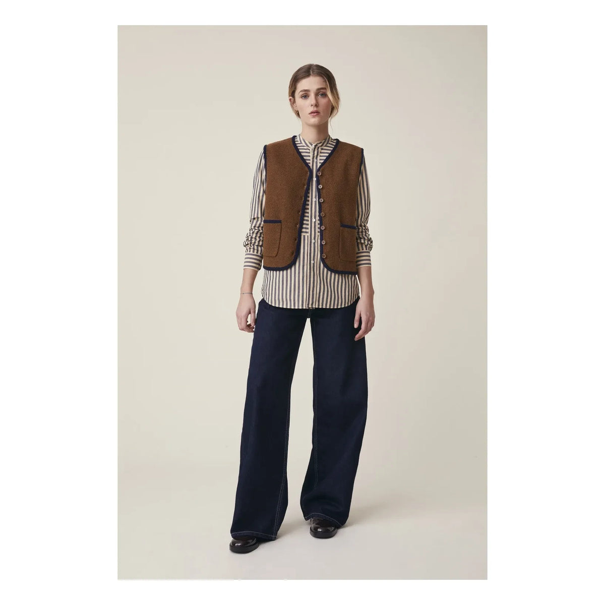 Moismont - Angèle Hırka No. 232, Merinos Yünü | Kahverengi