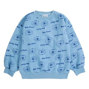Bobo Choses - Pickles The Dog organik pamuklu sweatshirt | Kraliyet mavisi