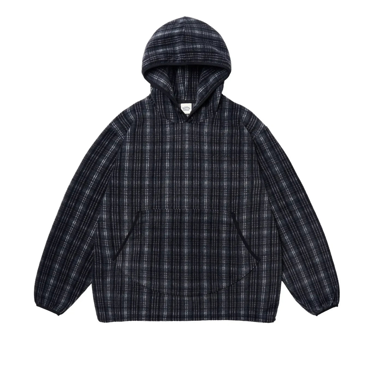 Kappy - Sudadera polar a cuadros | Negro