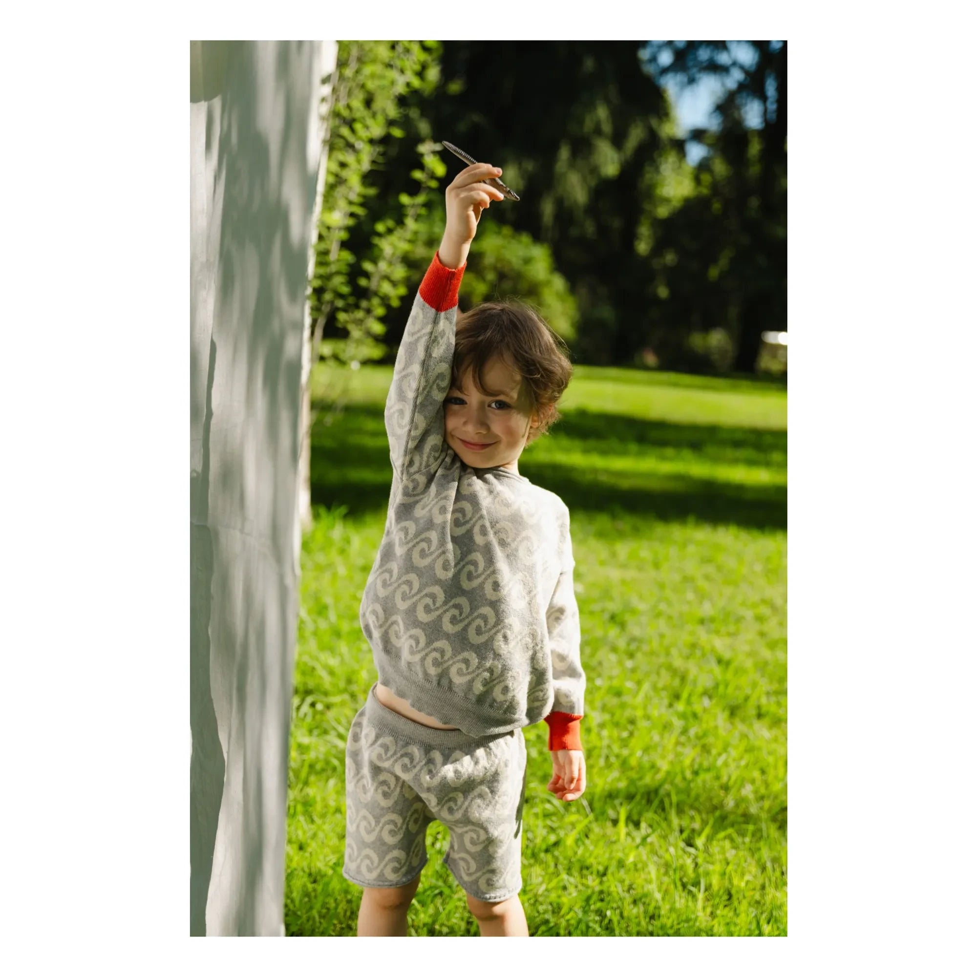 Bayiri - River Shorts Bio-Baumwollstrick | Grau