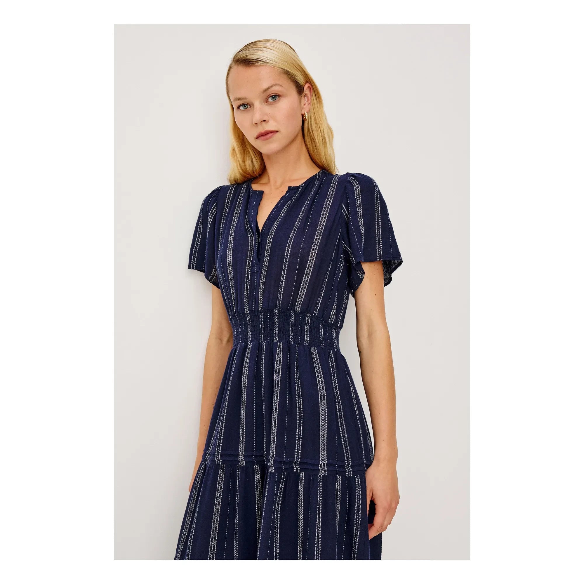 Rails - Vestido a rayas Cannes | Azul marino
