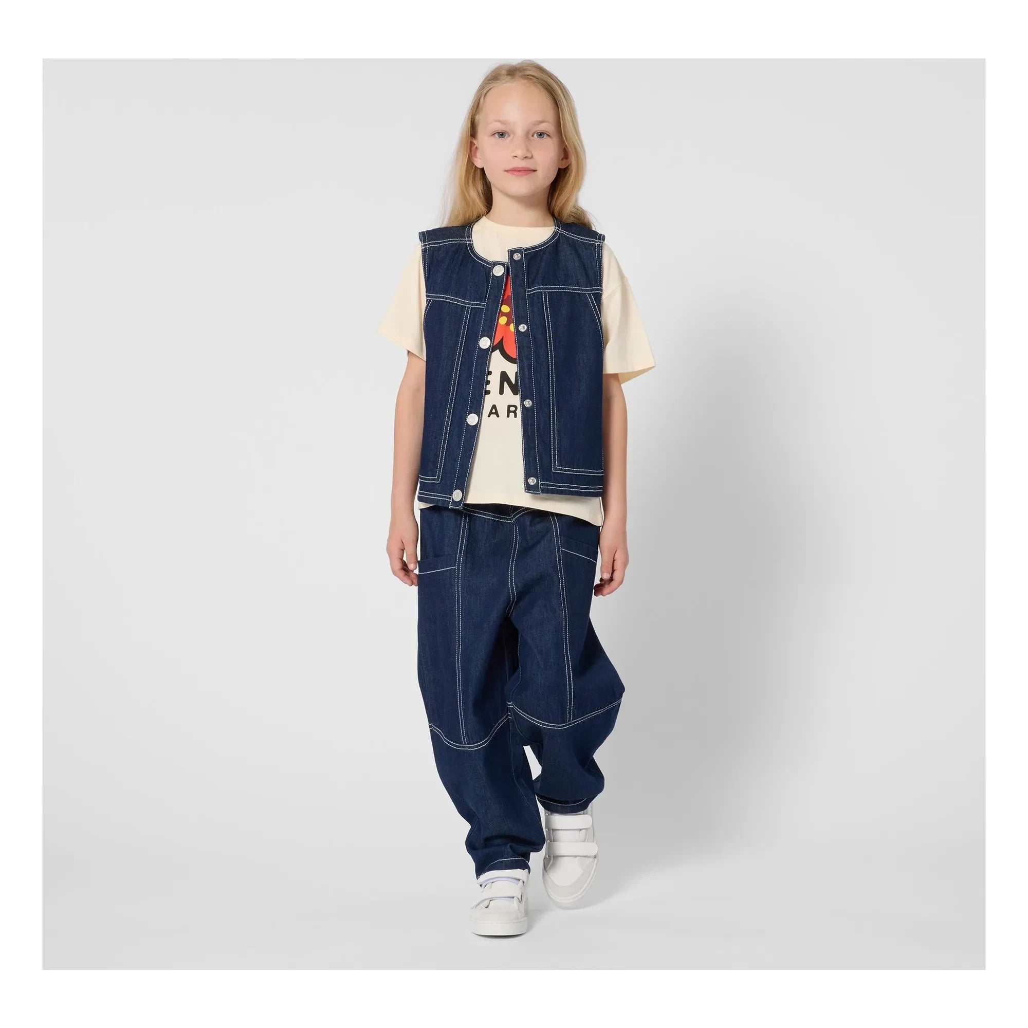 Kenzo - Kenzo Garden Kolsuz Kot Ceket | Koyu Mavi