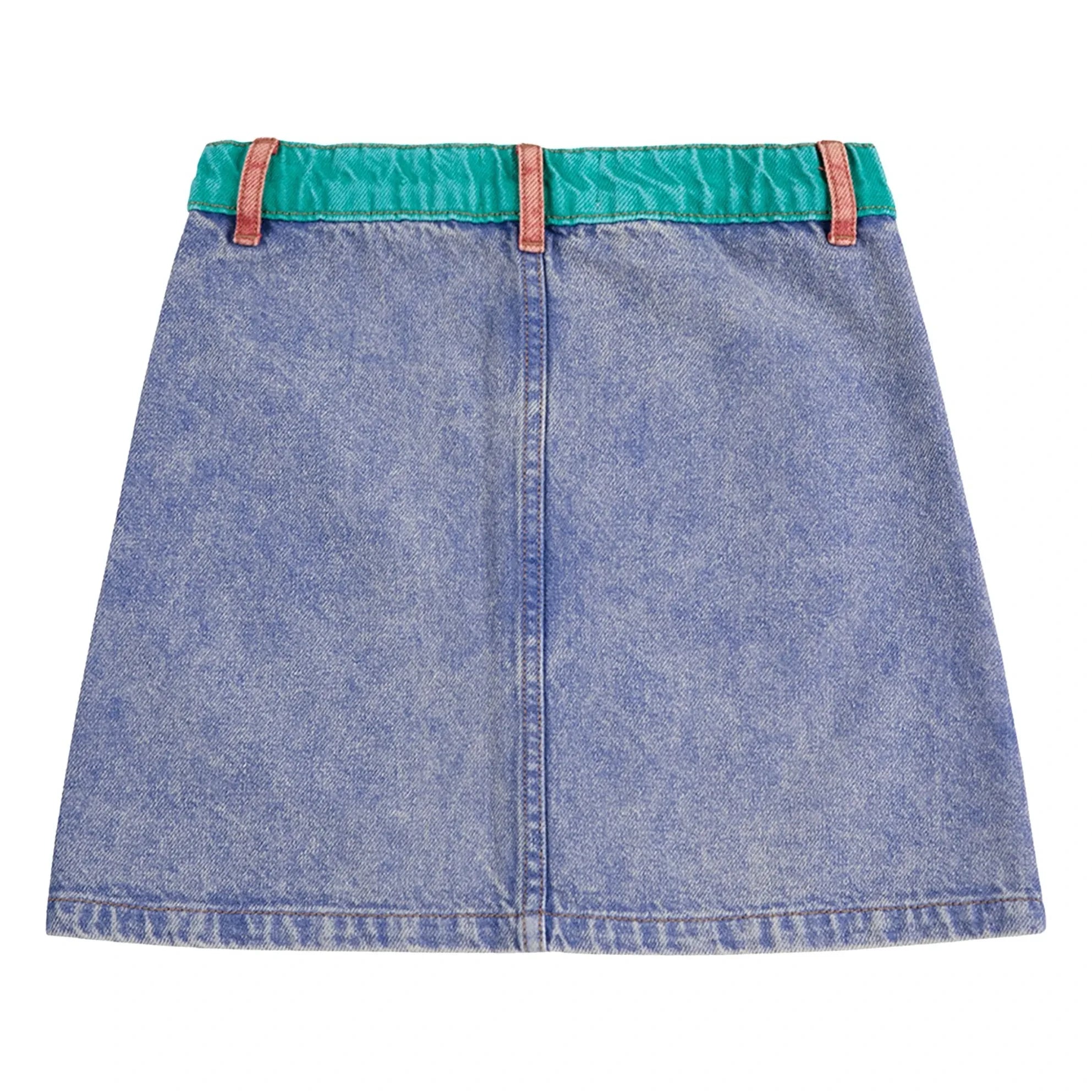 Bobo Choses - Color Block Organic Cotton Skirt | Blue