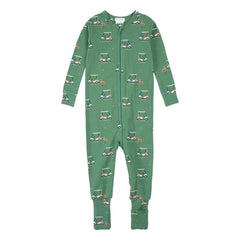 Petit Lem - Pijama convertible Golfettes de algodón orgánico y modal | Verde bosque