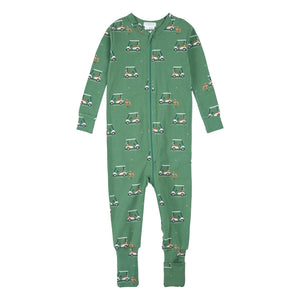 Petit Lem - Pijama convertible Golfettes de algodón orgánico y modal | Verde bosque