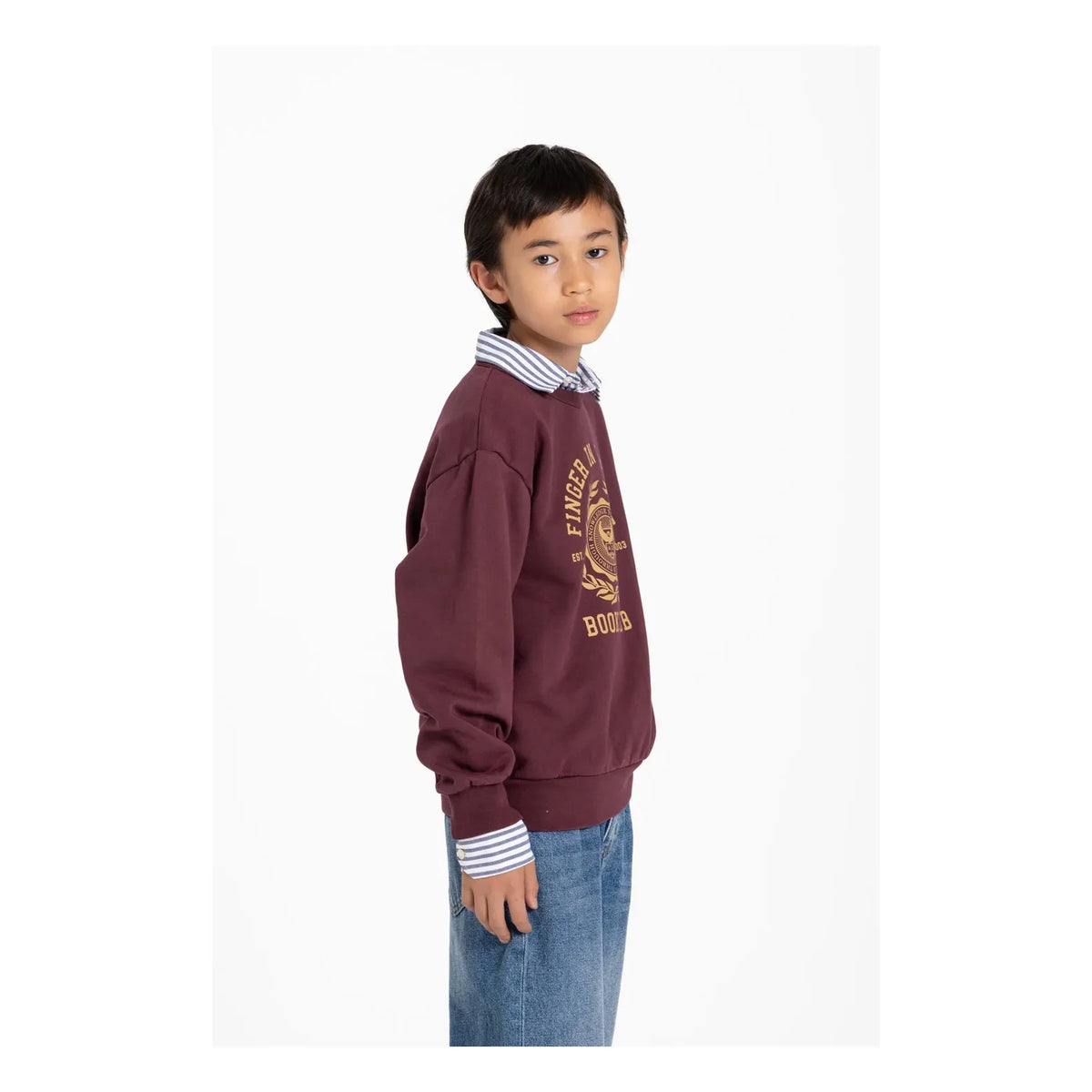 Finger in the nose - Blow Organik Pamuklu Sweatshirt | Koyu Kahverengi