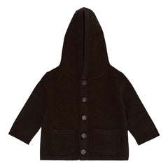 FUB - Chaqueta con capucha de fieltro de lana | Marrón