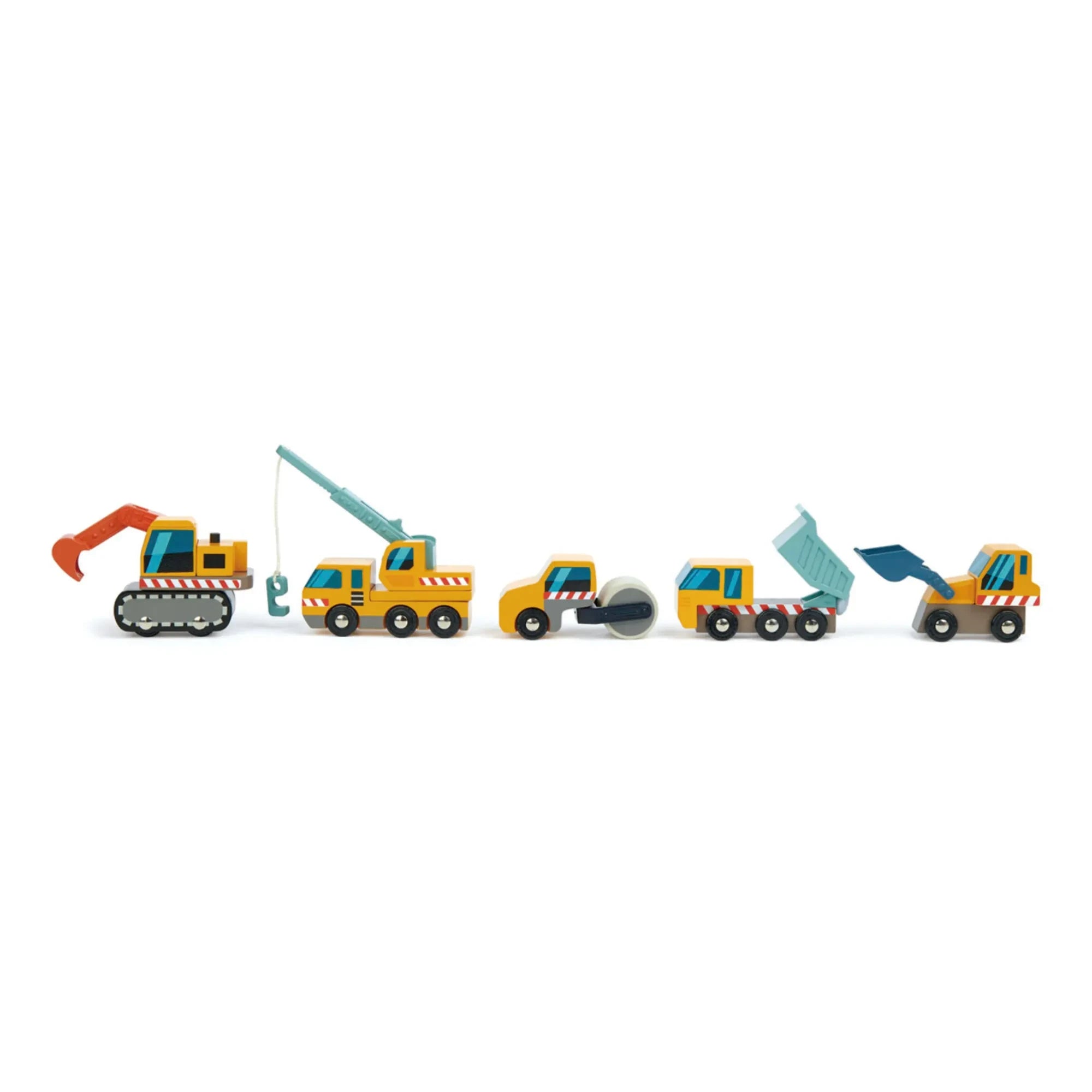 Tender Leaf Toys - Construction Site Vehicles - 5-Piece Set