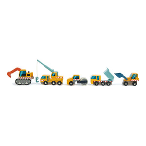 Tender Leaf Toys - Construction Site Vehicles - 5-Piece Set