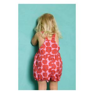Favorite People - Napoli Geblümter Overall-Short | Rot