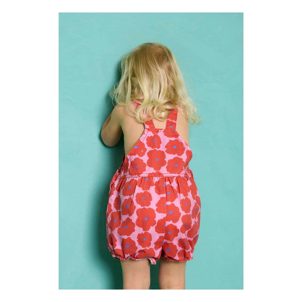 Favorite People - Napoli Geblümter Overall-Short | Rot