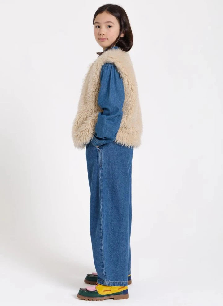 Hundred Pieces - Joyce Giacca in pelliccia senza maniche | Beige