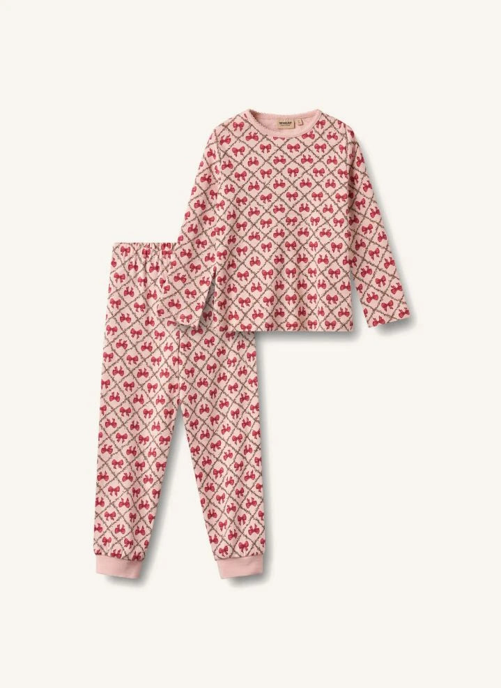 Wheat - Mila Organik Pamuklu Pijama Düğümler | Toz pembe
