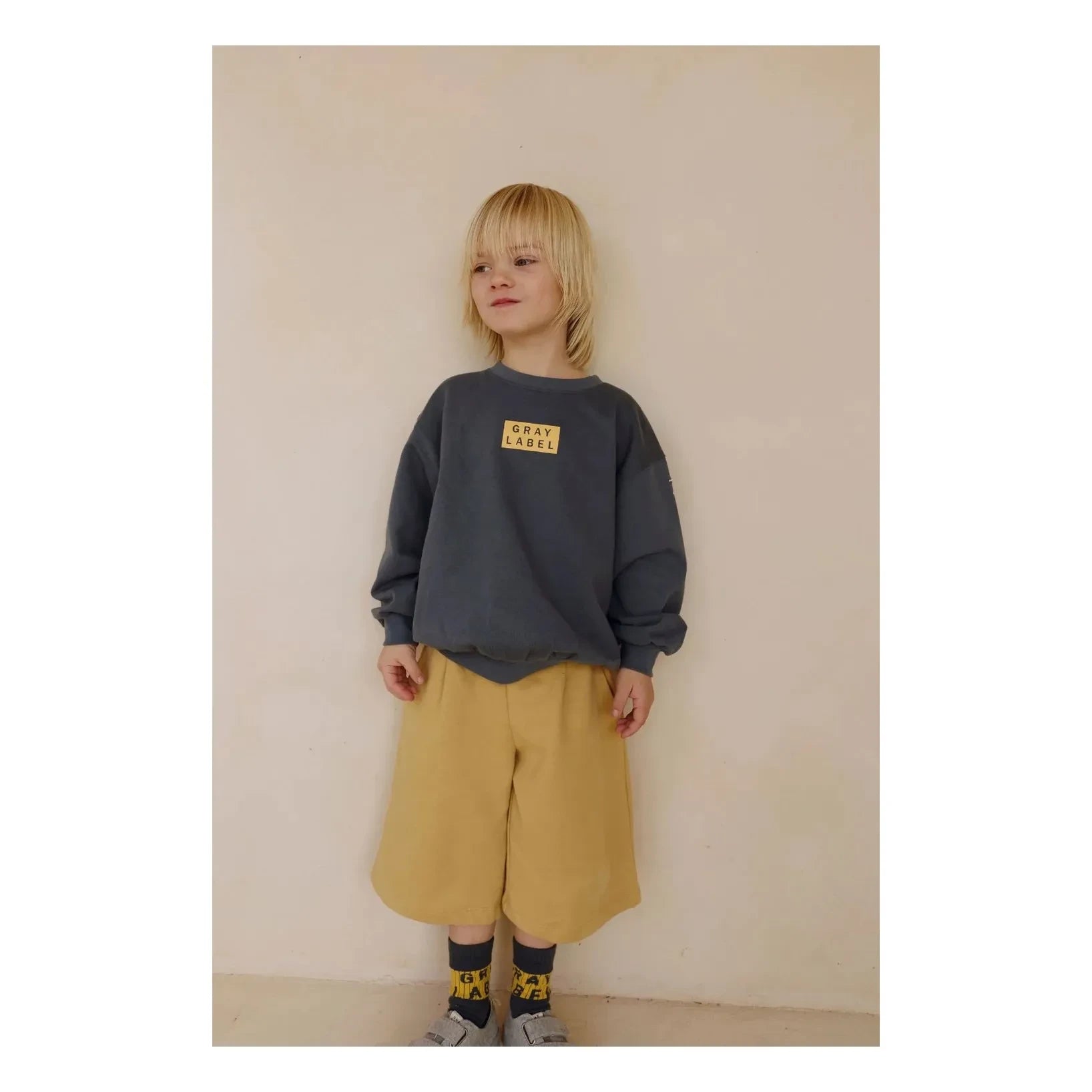 Gray Label - Gri Etiket Organik Pamuk Sweatshirt | Gri mavi